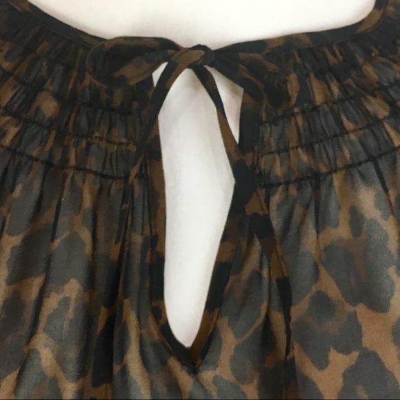 Zara Leopard Print Sheer Blouse SzXS - Picture 2 of 6